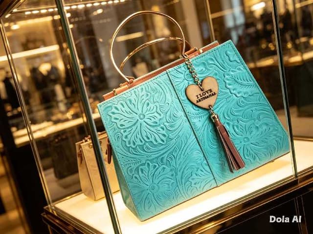 Bolso de mano piel gamuza