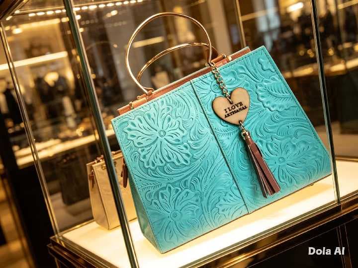 Bolso de mano piel gamuza